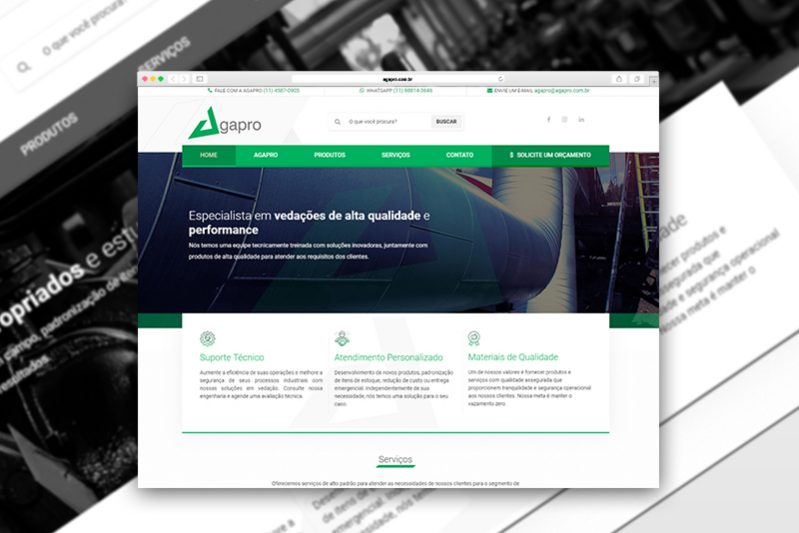 Criação de Site Profissional Agapro