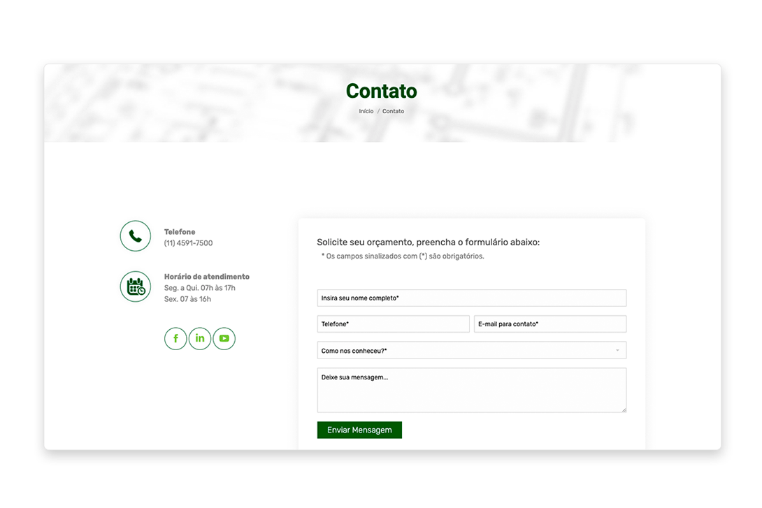 Página do Conteúdo site Bemarco