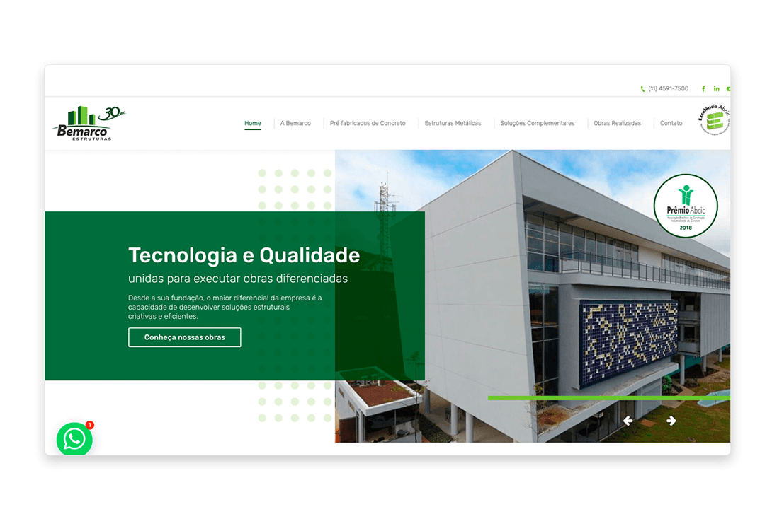 Página do Conteúdo site Bemarco