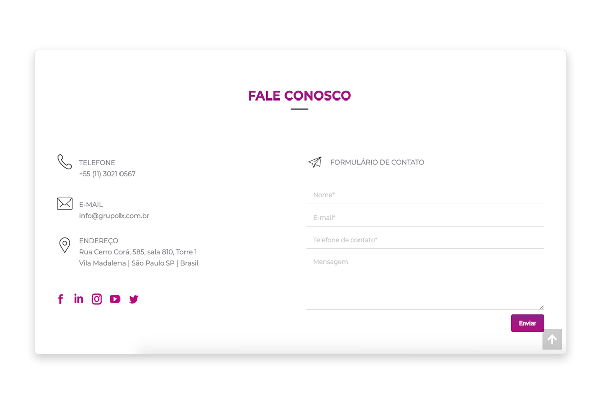 Criação de Site Profissional Grupo LX
